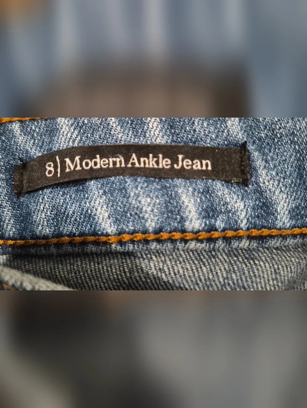 Talbots Modern Ankle Jeans Medium Wash Blue Denim Size 8